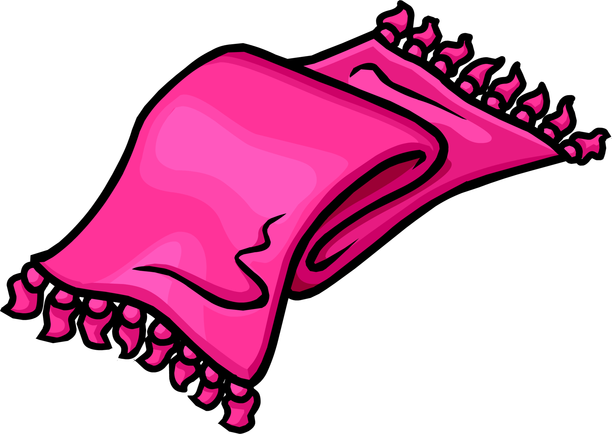 Pink Designer Scarf Clothing Icon Id - Blue Scarf Clip Art - Png Download (2000x1418), Png Download