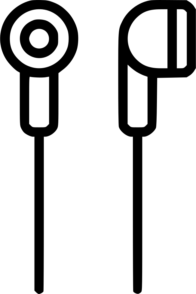 Headphones Ear Plug In Audio Music Sound Svg Png Icon - Free Vector Ear Plugs Clipart (652x980), Png Download