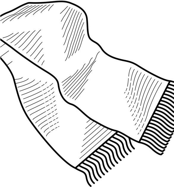 Thumb Image - Scarf Clip Art - Png Download (585x750), Png Download