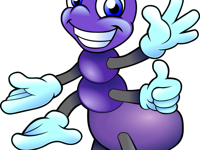 Ant Clipart Purple - Animated Purple Ant - Png Download (640x480), Png Download