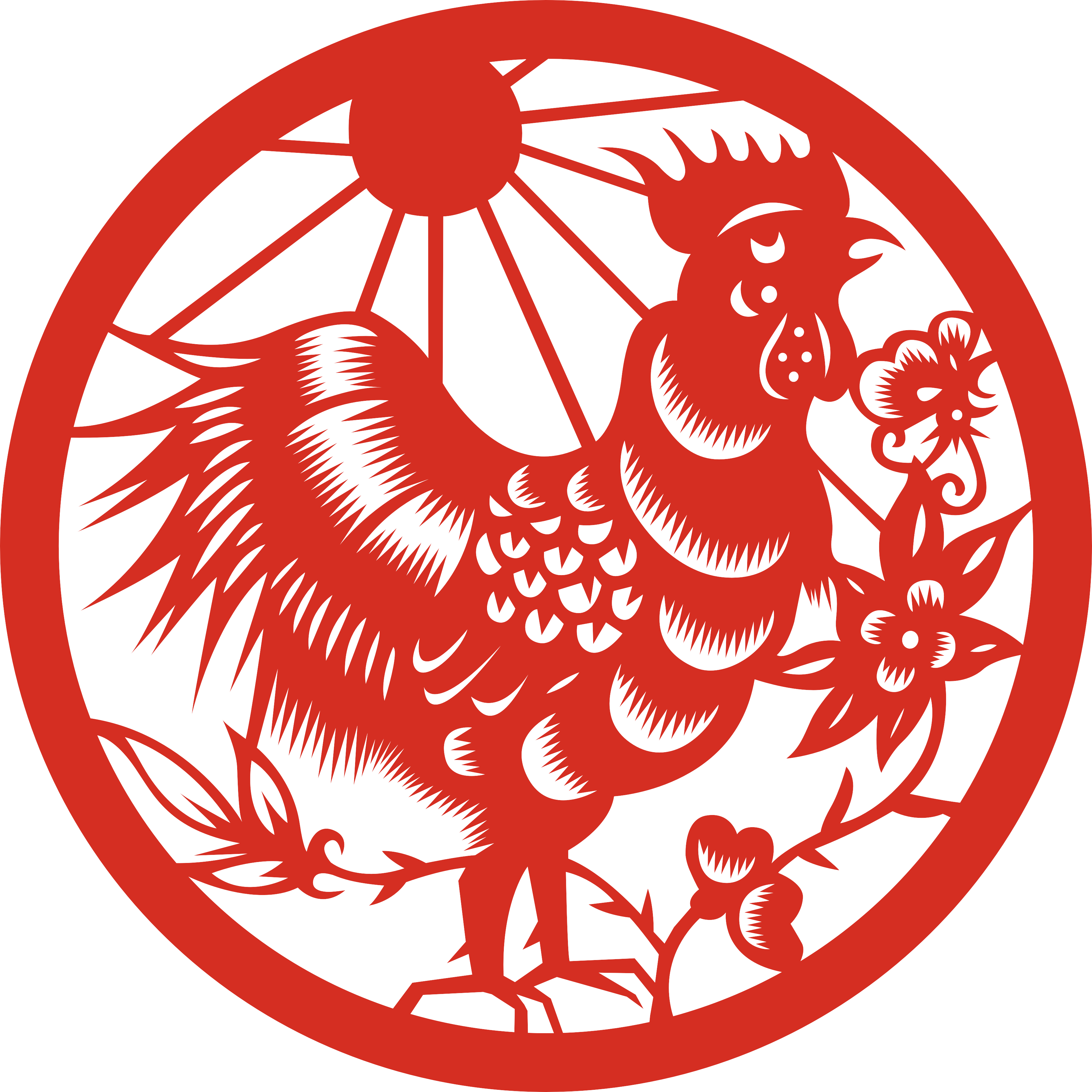 Chinese New Year Rooster Png - Emblem Of Hong Kong Clipart (3509x3509), Png Download