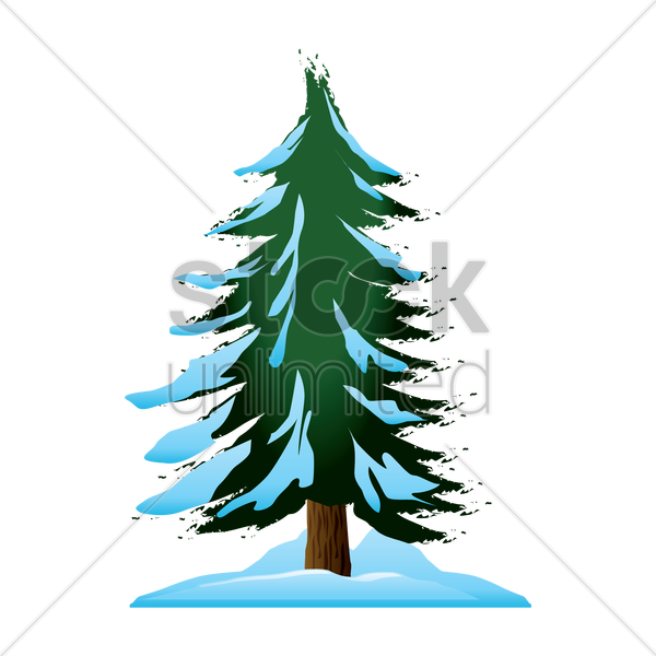 Download Snow Pine Trees Icon Png Clipart Christmas - Pine Tree With Snow Vector Transparent Png (600x600), Png Download