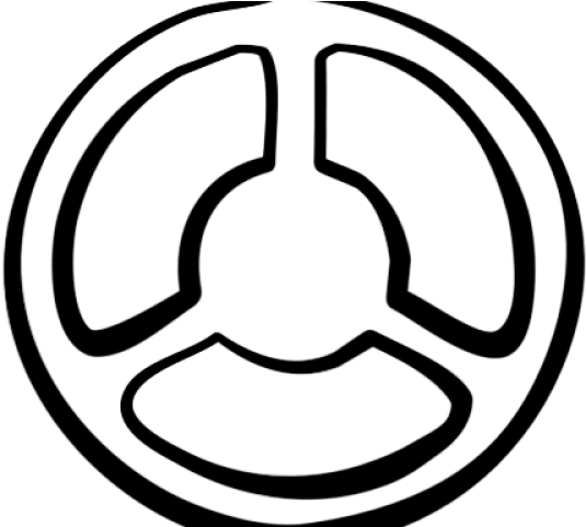 Steering Wheel Black And White Clip Art - Png Download (640x480), Png Download