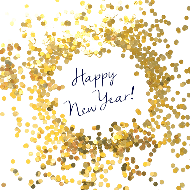 Happy New Year 2018 Transparent Clipart New Year Santa - Happy New Year Transparent - Png Download (658x658), Png Download