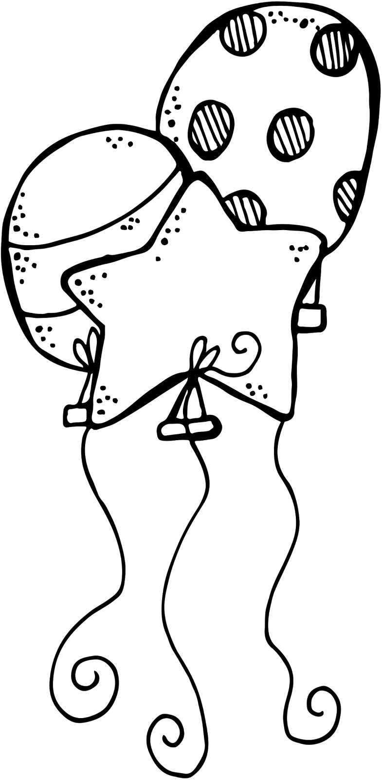 Balloons - Melonheadz Balloons Clipart Black And White - Png Download (785x1600), Png Download