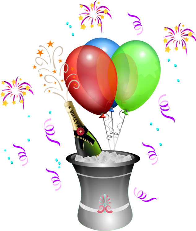 Champagne Glass Wine Bottle Beer - Champagne Clip Art Celebration - Png Download (633x749), Png Download