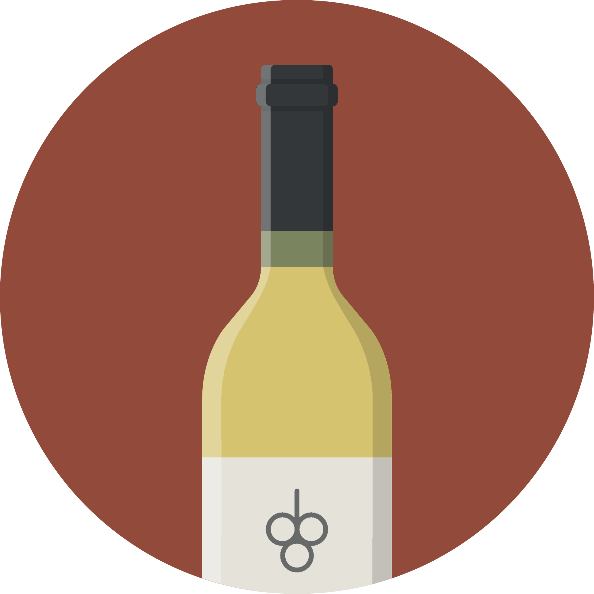 Drinking Clipart Vintage Wine Bottle - Wine Bottle - Png Download (2067x2067), Png Download
