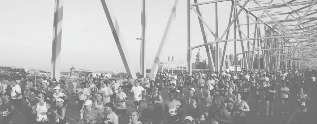 Flying Pig Marathon - Monochrome Clipart (1025x401), Png Download