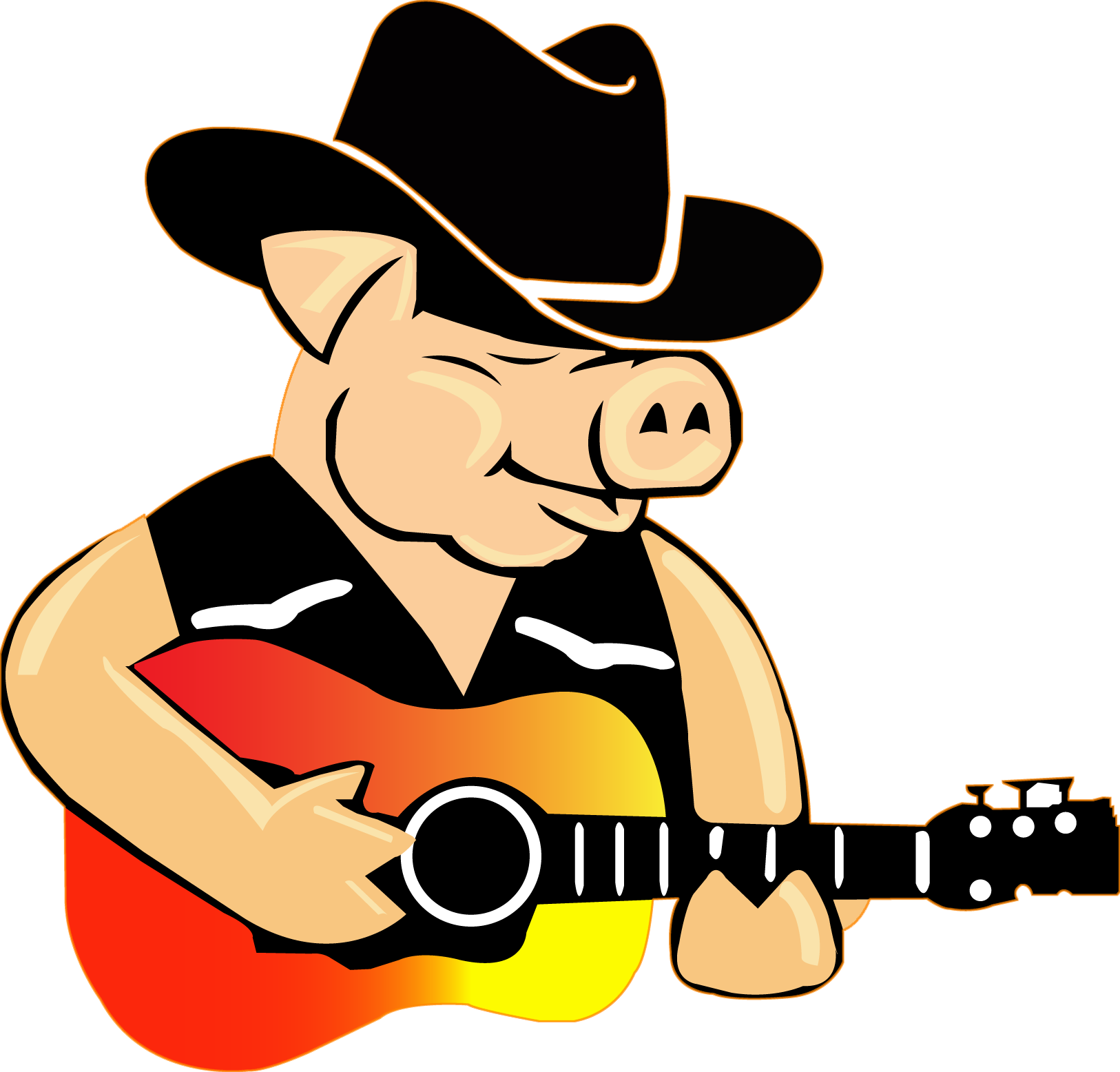 20 Mar Hog White Outline - Illustration Clipart (1626x1556), Png Download