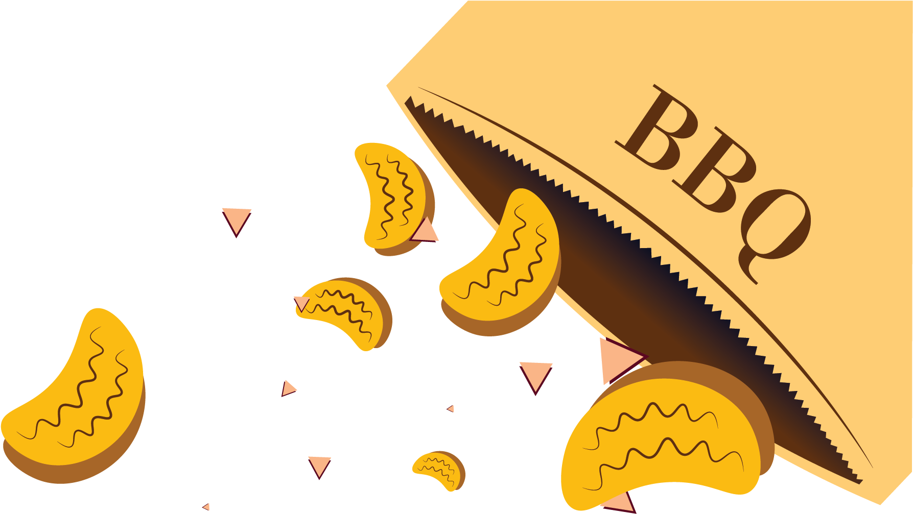 Bbq Chip Bag - Snack Clipart (1921x1081), Png Download