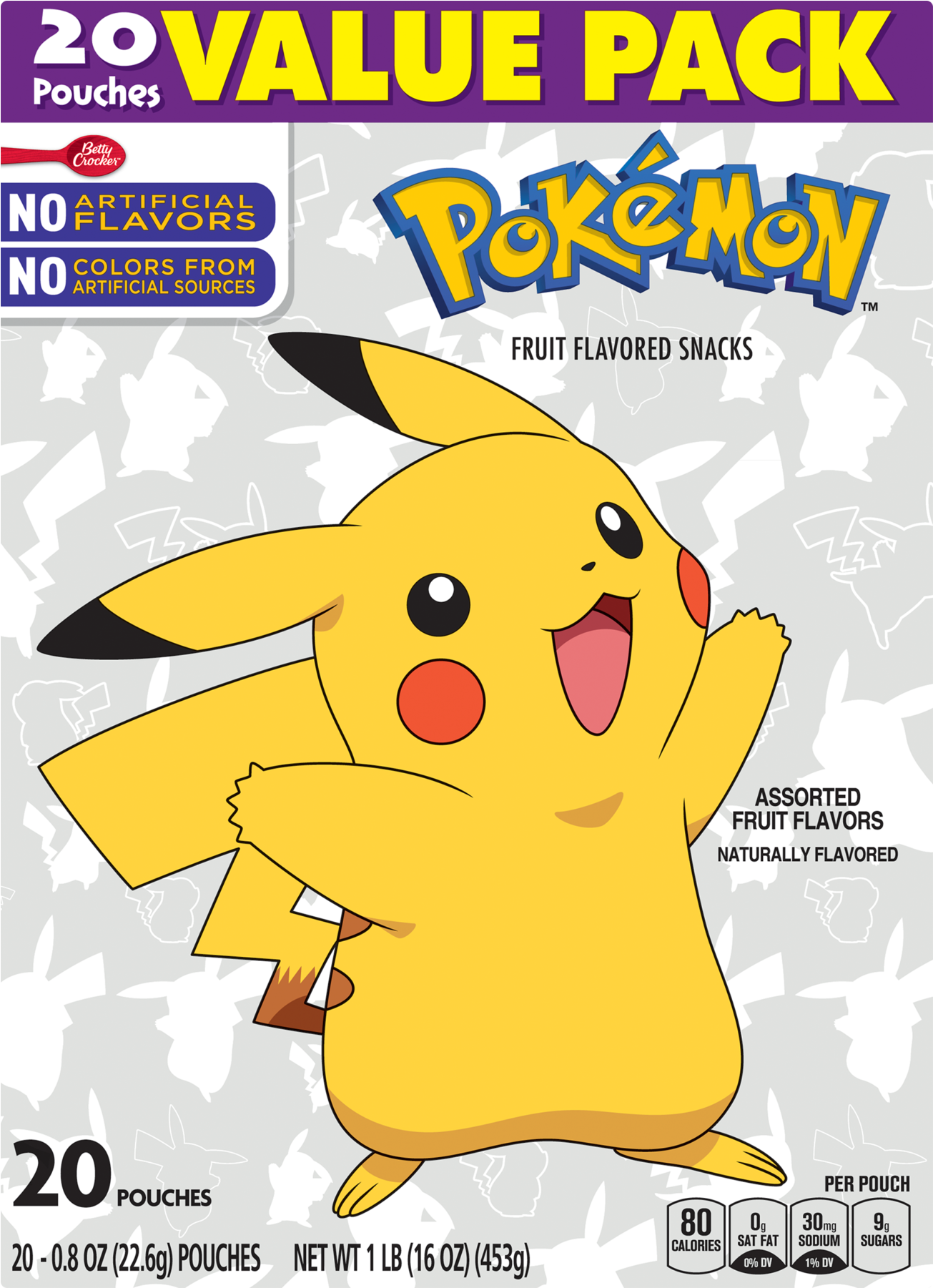 Betty Crocker Nintendo Pokémon Fruit Flavored Snacks - Pokemon Gummy Snacks Betty Crocker Clipart (1800x1800), Png Download