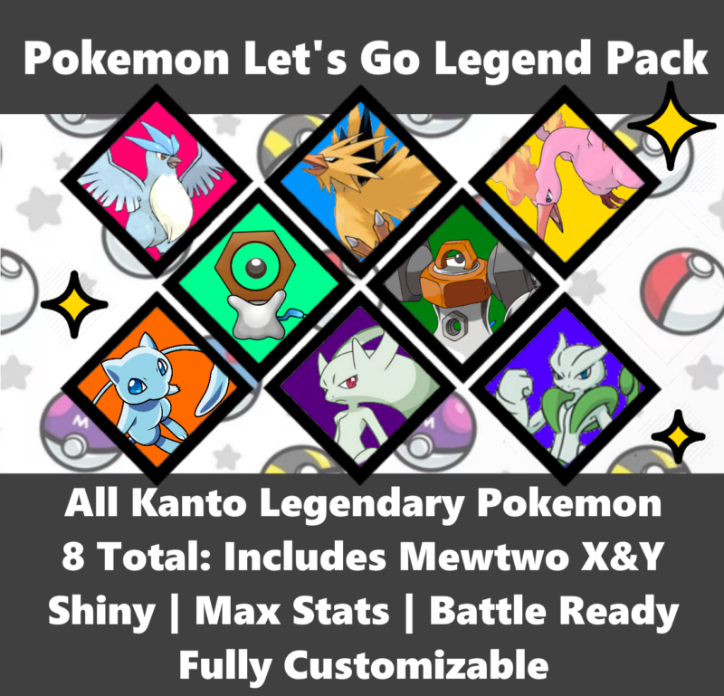 All 8 Custom Shiny 6iv Legends Pokemon Pack For Pokemon - Bizim Toptan Clipart (800x769), Png Download