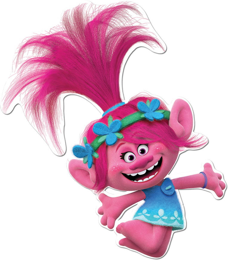 Trolls , Adorno Movil De Cartón C/1 Pza - Poppy Trolls Png Clipart (1000x1000), Png Download