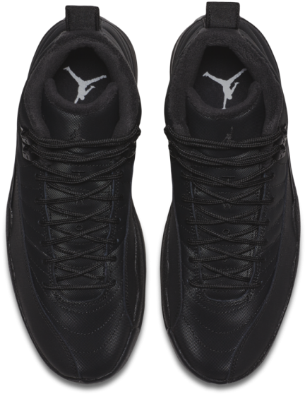 Air Jordan 12 Winterized Black - Jordan 12 Winterized Black Clipart (640x640), Png Download