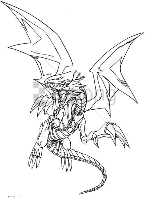 Free Png Yugioh Blue Eyes White Dragon Drawing Png - Blue Eyes White Dragon Yu Gi Oh Coloring Pages Clipart (480x655), Png Download
