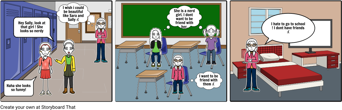 Bullying - Cartoon Clipart (1164x385), Png Download