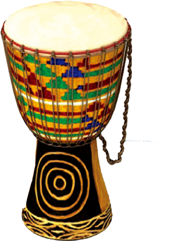 African Kente Drum - Music Clipart (650x510), Png Download