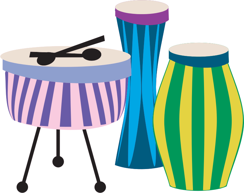 Png Black And White Library Africa Clipart Drummer - Transparent Musical Instruments Clipart (793x628), Png Download