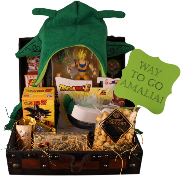 Dragon Ball Deliciousness Gift Basket - Gift Basket Clipart (755x640), Png Download