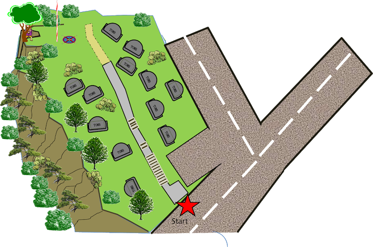 From The Red Star, Use The Map To Find The Location - Plan Clipart (755x499), Png Download