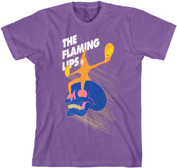 The Flaming Lips Skull Rider T-shirt - Mickey Silhouette T Shirt Clipart (600x600), Png Download
