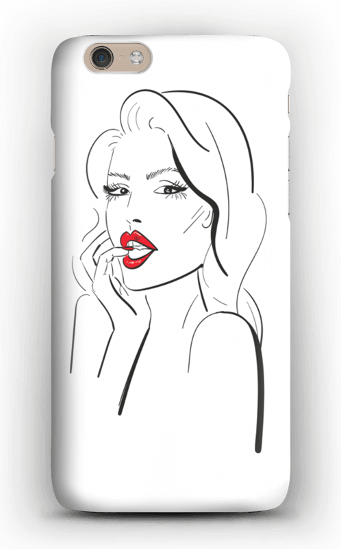 Red Lips Case Iphone - Mobile Phone Case Clipart (498x800), Png Download