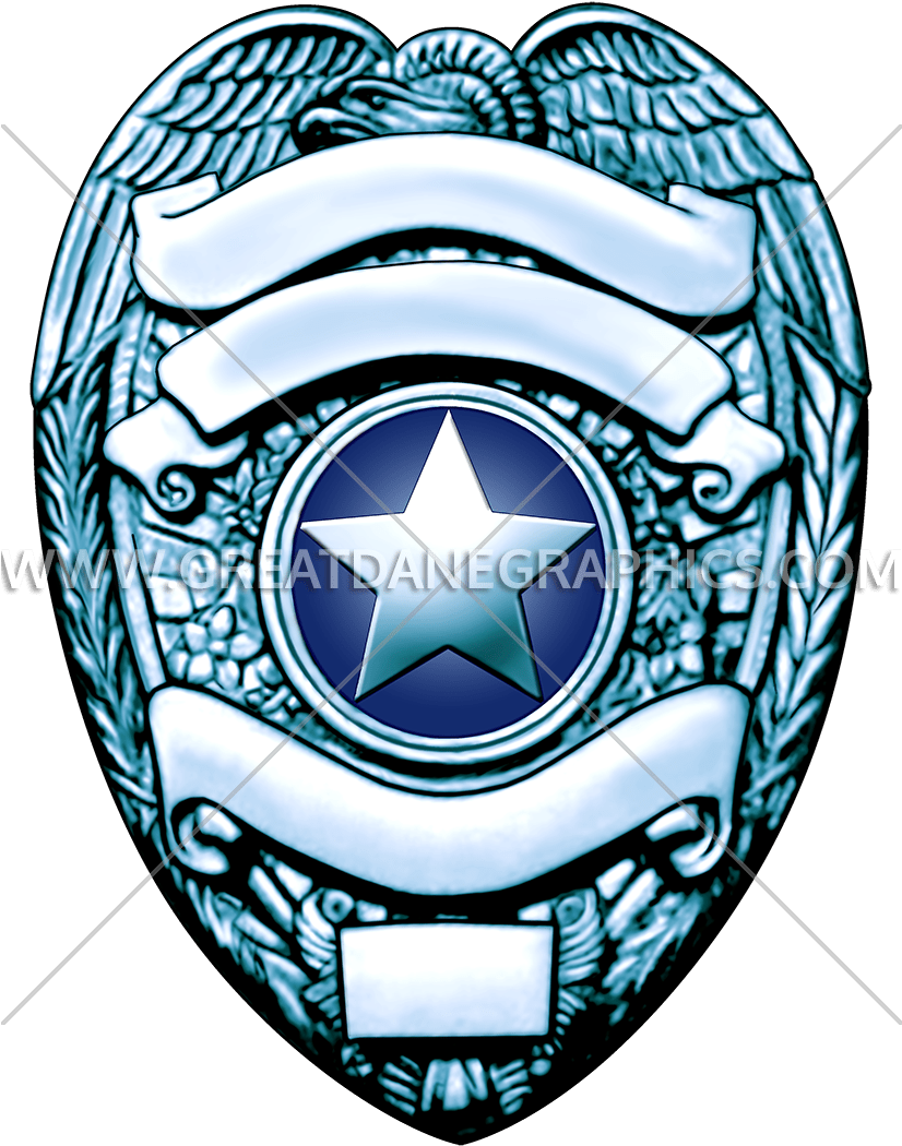 Silver Police Badge - Blank Police Badges Clipart (825x1135), Png Download