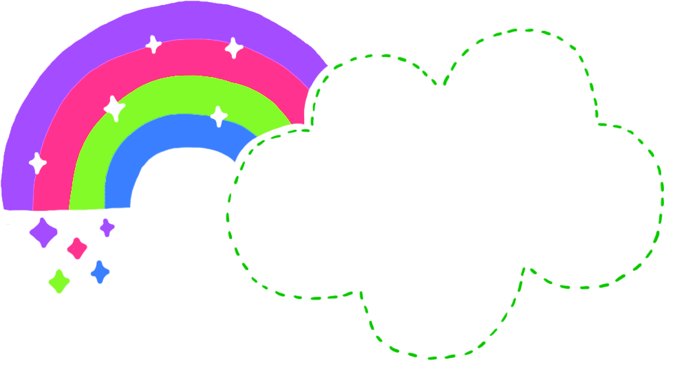 #rainbow #cloud #rainbowcloud #cute #freetoedit - Graphic Design Clipart (1000x1000), Png Download
