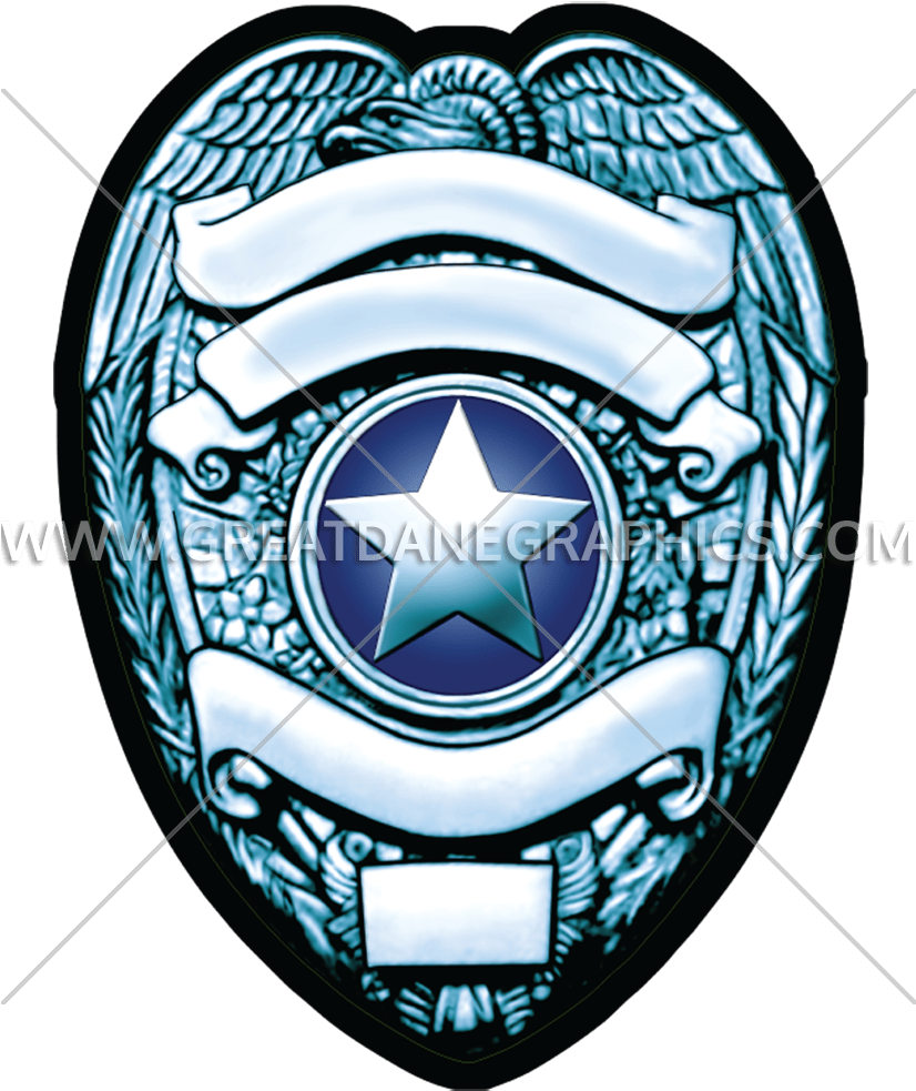 Badge Clip Silver - Blank Police Badges - Png Download (825x1100), Png Download