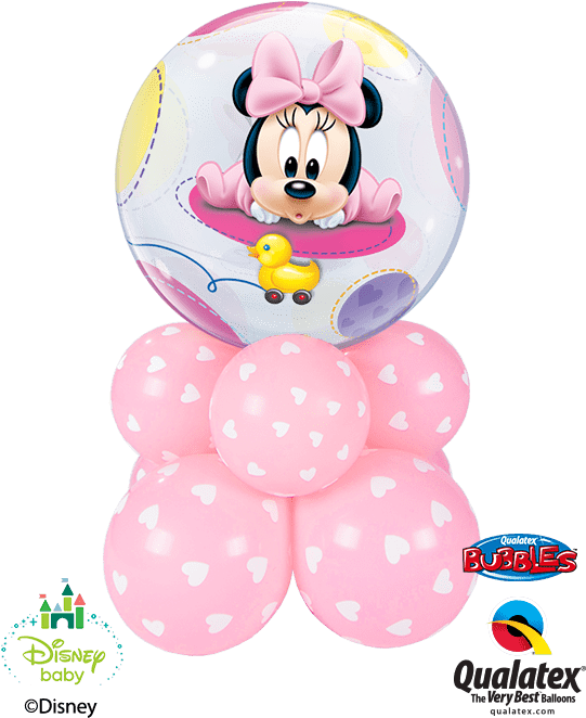 Baby Minnie Super Base - Baby Minnie Mouse Ballonnen Clipart (541x662), Png Download