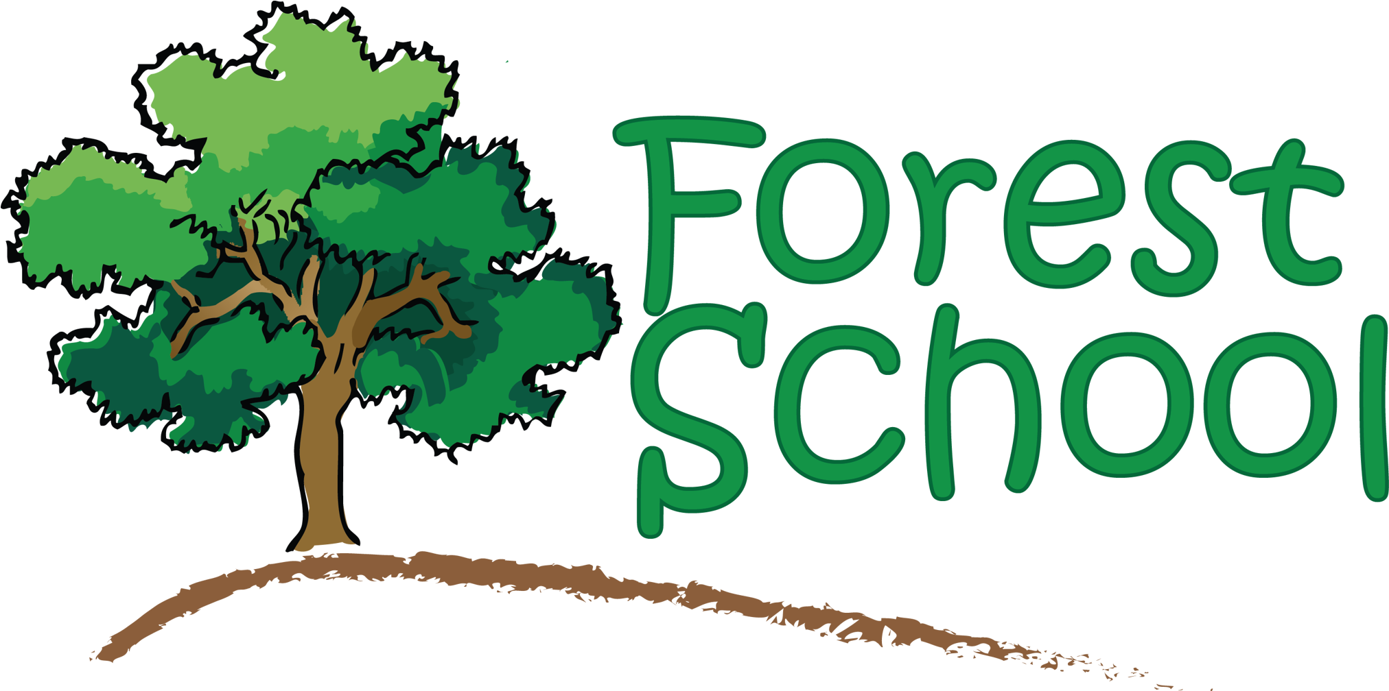 Share Tweet - Forest School Clipart (2048x1007), Png Download