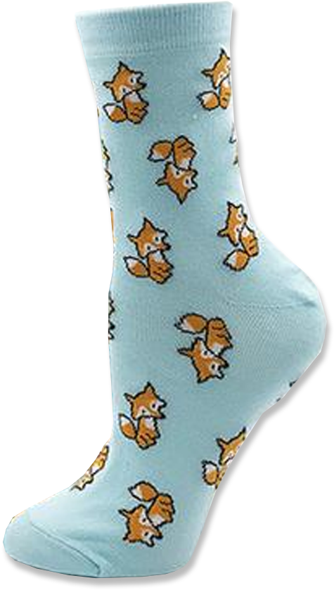 Cute Fox Socks - Sock Clipart (1000x1000), Png Download