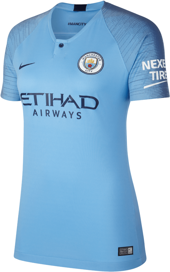 Manchester City 2018-19 Home Women's Soccer Jersey - M City Sanè 18 19 Clipart (1024x1024), Png Download