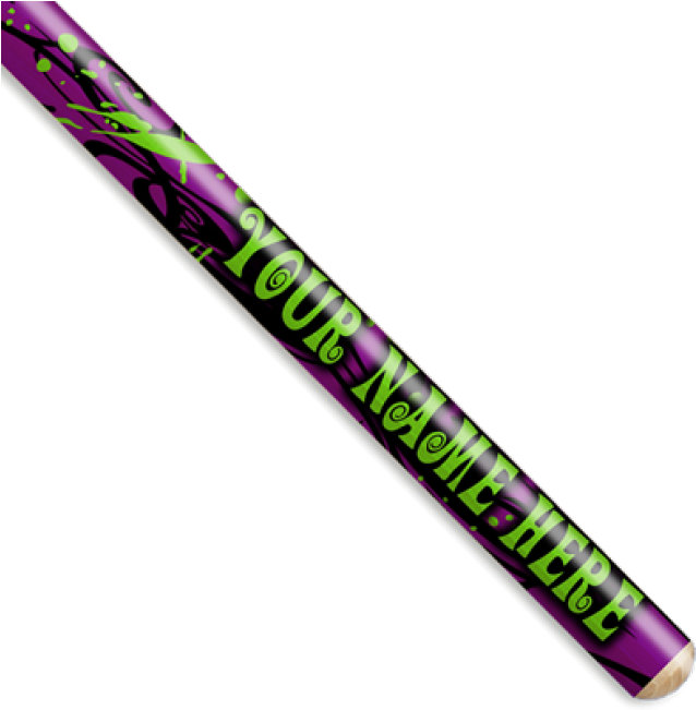 Neon Purple And Green Swirl Personalized Drumsticks - Ski Clipart (650x650), Png Download