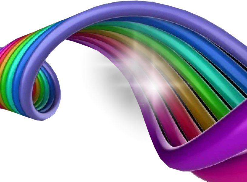 3d Swirl Rainbow - Graphic Design Clipart (814x600), Png Download