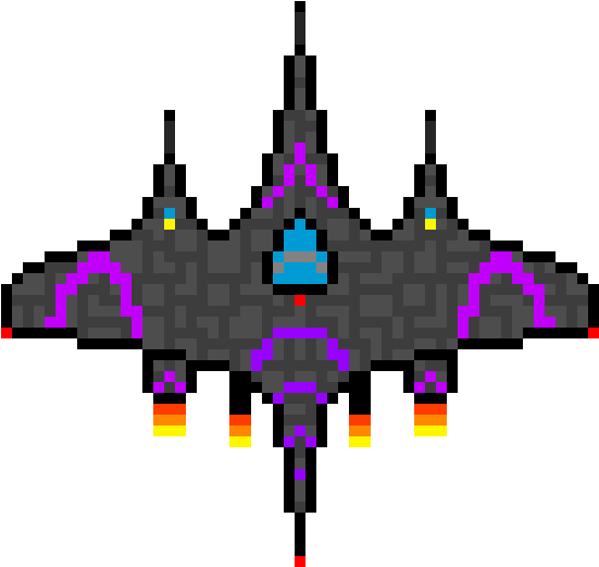 Spaceship - Starfish Pixel Art Clipart (680x640), Png Download