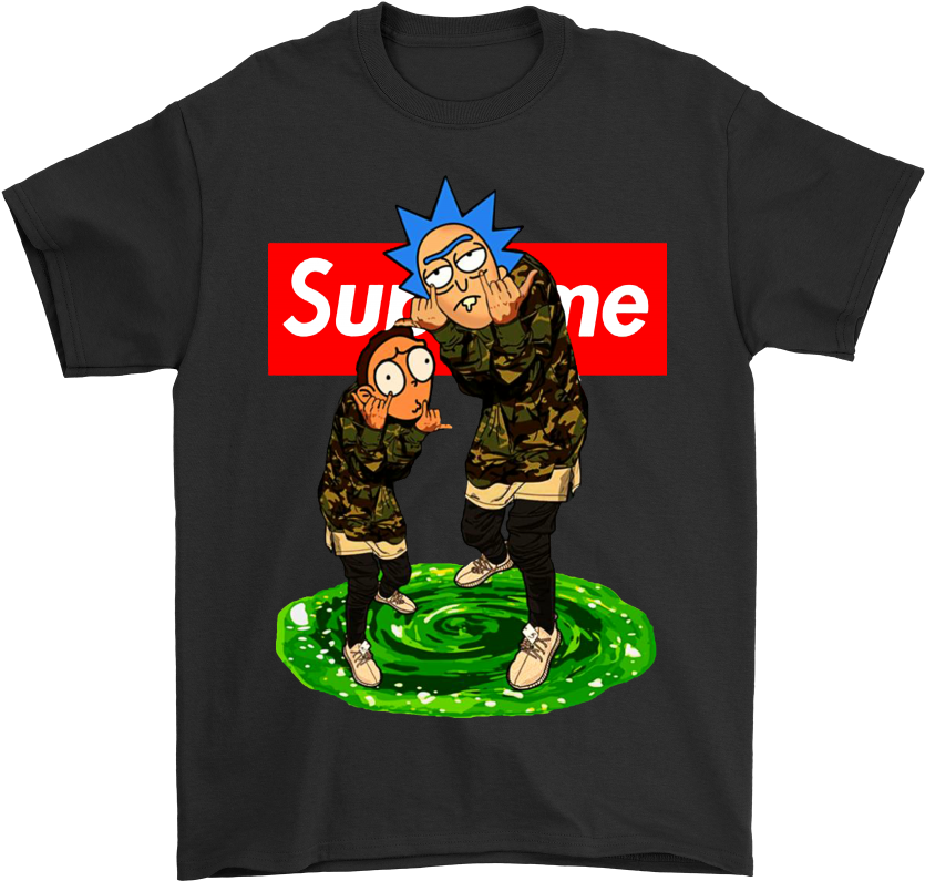 Rick And Morty Supreme Rapper Shirts - Rick And Morty Supreme Clipart (1000x1000), Png Download