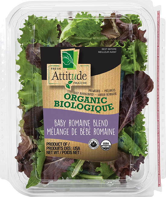 Organic Baby Romaine Blend - Fresh Attitude 11 Oz Clipart (549x650), Png Download