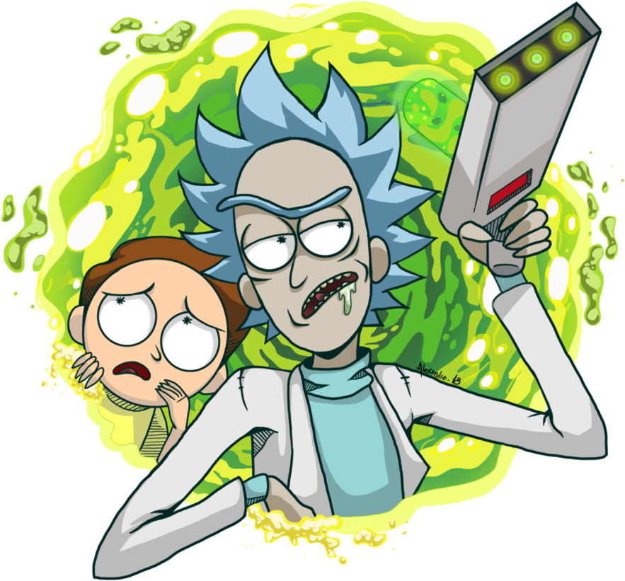 #rickandmorty #ricksanchez #mortysmith #justinroiland - Cartoon Clipart (938x851), Png Download