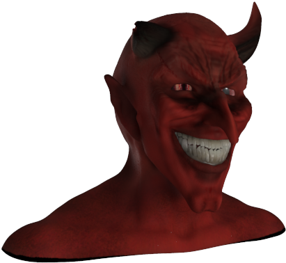 Demon Head - Cartoon Clipart (640x509), Png Download