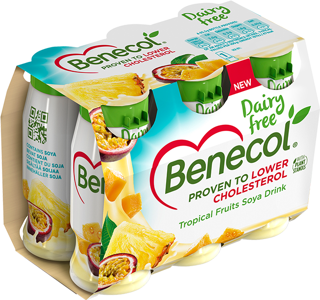 Tropical Fruits Soya Drink - Benecol Clipart (800x800), Png Download