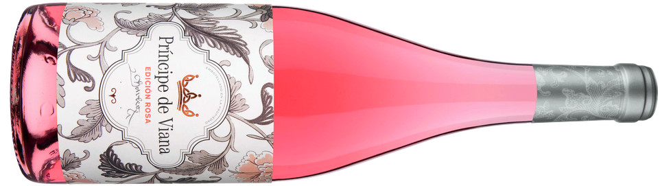 Príncipe De Viana Edición Rosa - Vino En Forma De Rosa Clipart (1020x474), Png Download