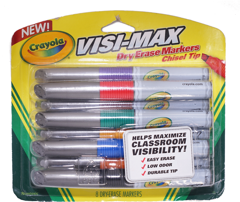 Crayola Visi-mix Dry Erase Markers - Multipurpose Battery Clipart (800x800), Png Download