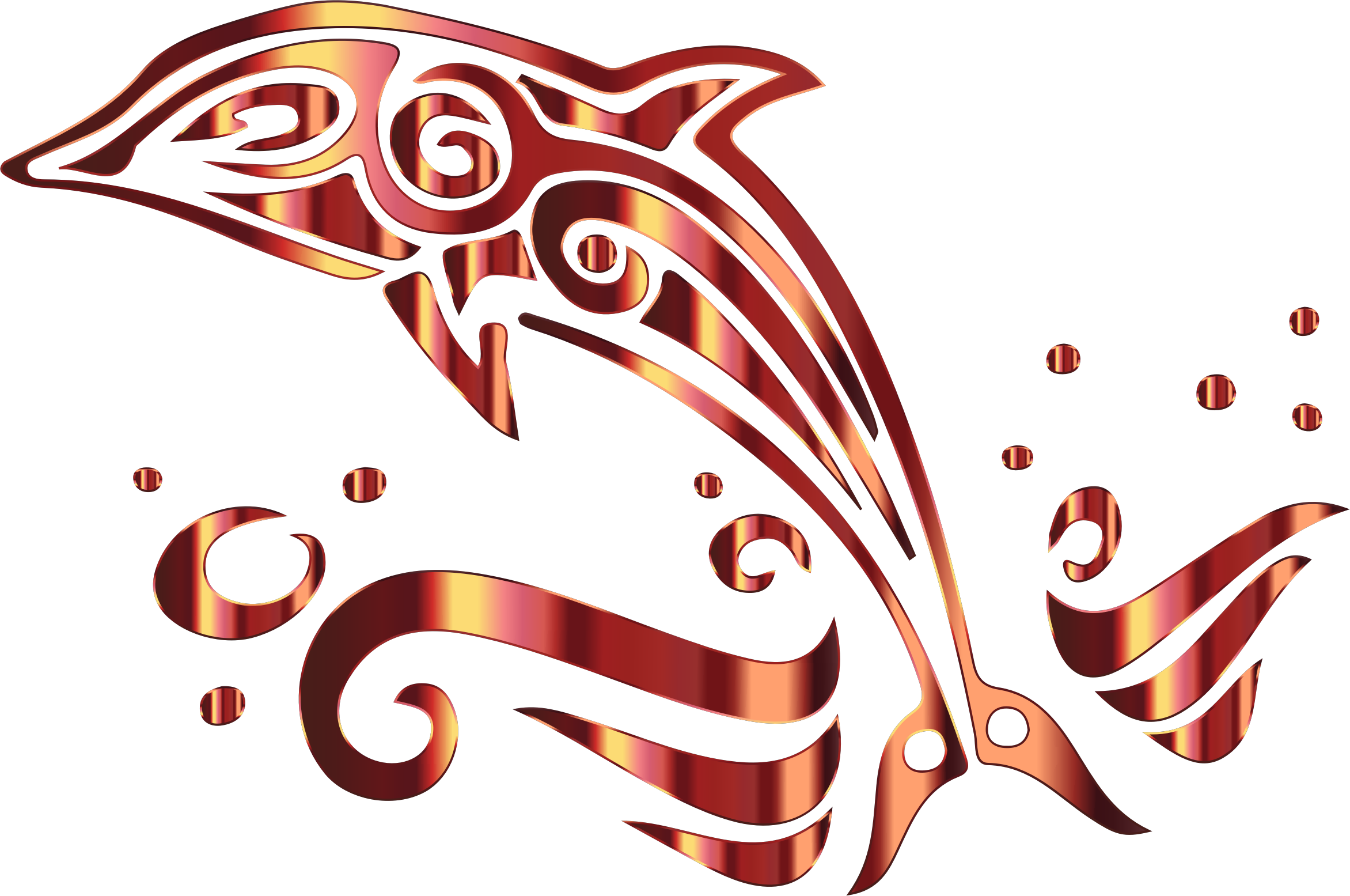 5 Clipart Dolphin - Dolphin Tribal - Png Download (2344x1555), Png Download