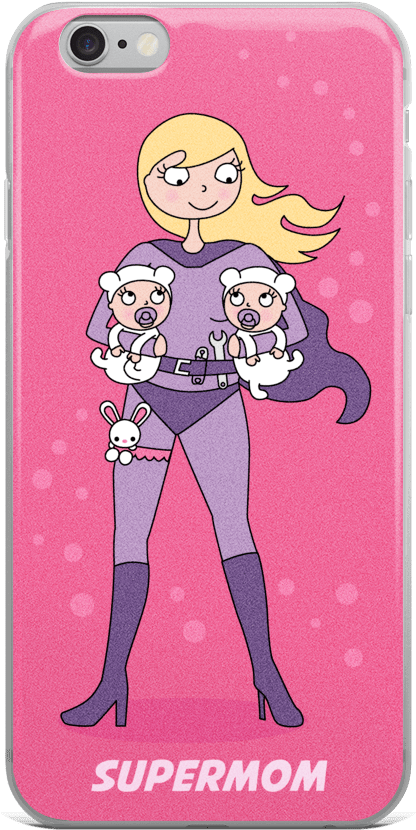 Supermom - Mobile Phone Case Clipart (1000x1000), Png Download