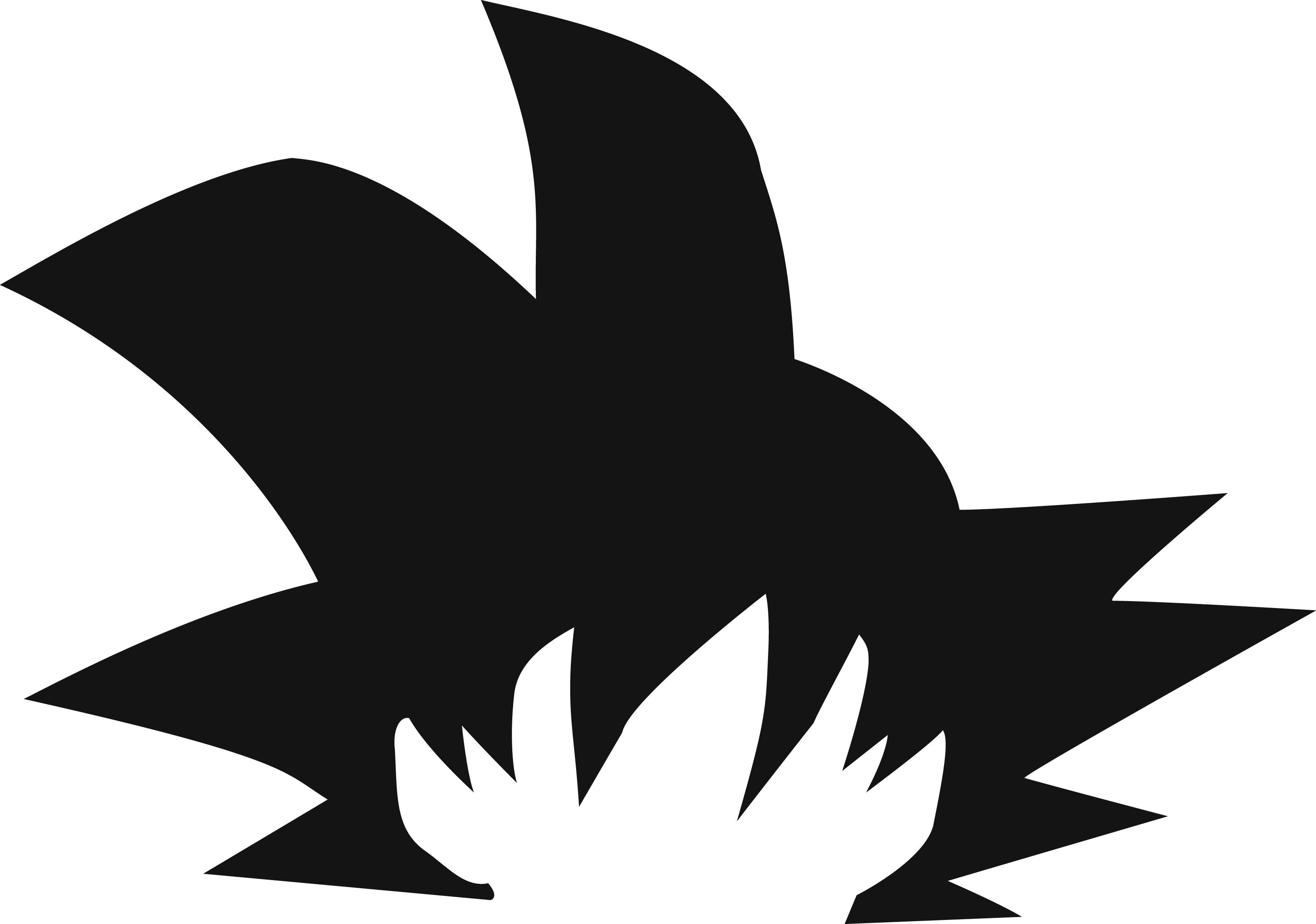 Goku Silhouette Png Clipart (3237x2272), Png Download