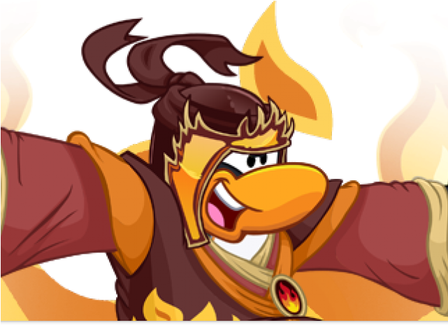 Drawn Ninja Fire - Club Penguin Flame Ninja Clipart (640x480), Png Download