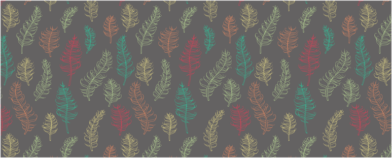 Green Orange Red Feather Leaves On Grey Custom Morphing - Paisley Clipart (800x800), Png Download