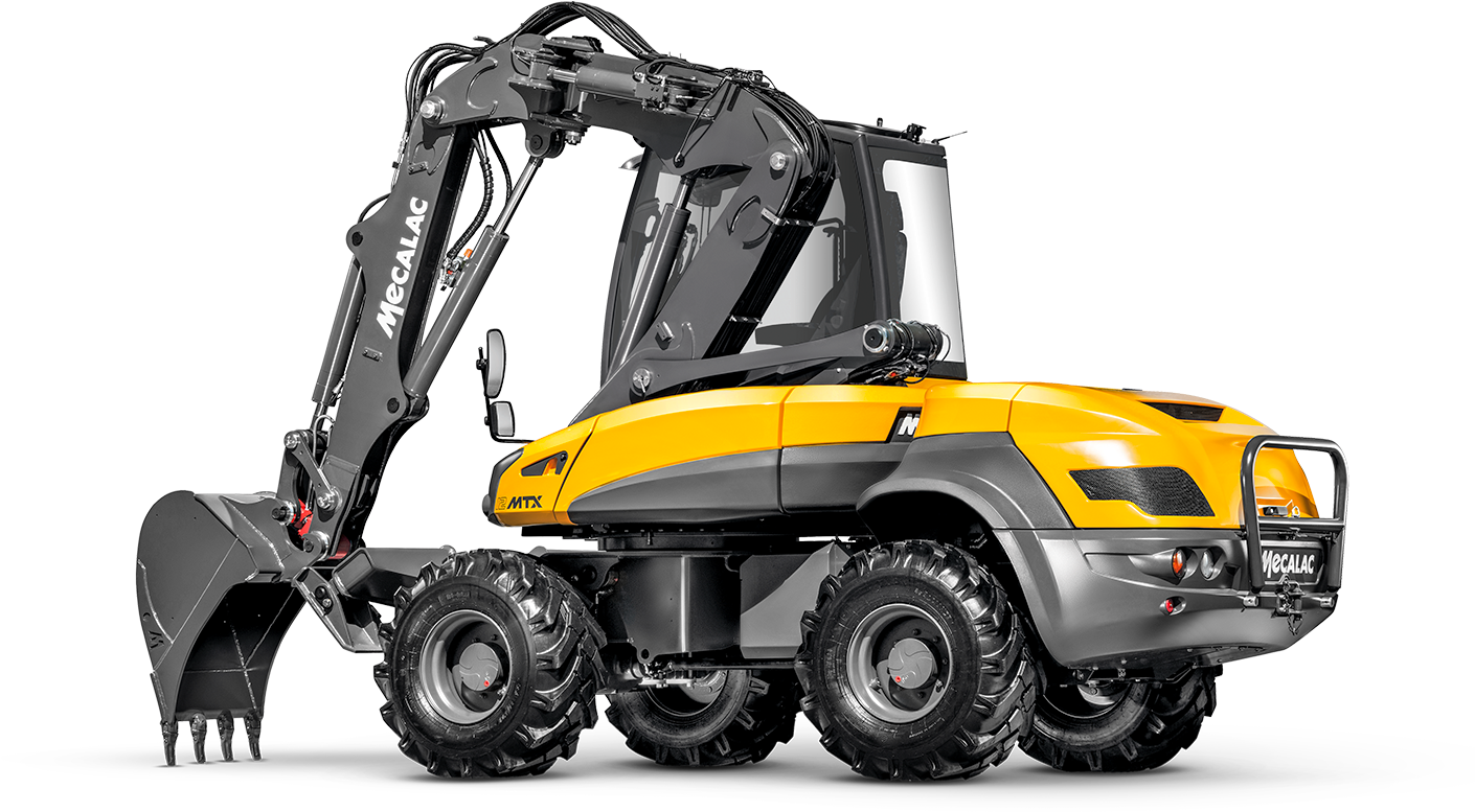 Wheel Excavator Loader - Mecalac Engin De Chantier Clipart (1600x900), Png Download