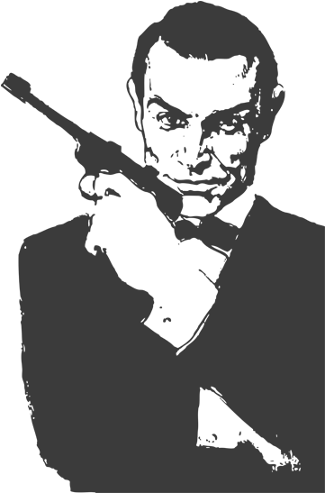 James Bond Clipart Hitman - James Bond Cartoon Png Transparent Png (800x550), Png Download